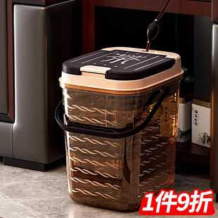 透明茶渣桶干湿分离茶水桶废水桶可视水位茶桶茶叶排水茶台垃圾桶