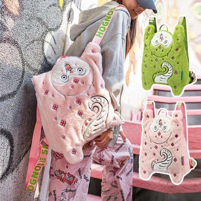 毛绒双肩包原创设计可爱创意