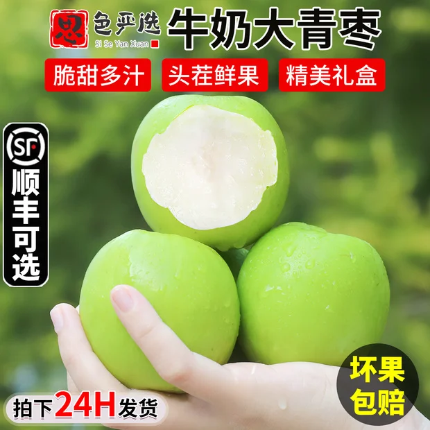 福建正宗牛奶枣大青枣5斤新鲜冬枣贵妃鲜枣新鲜水果脆东枣子包邮,水产肉类/新鲜蔬果/熟食,枣,淘宝优惠券,粉丝福利购,淘宝优惠卷