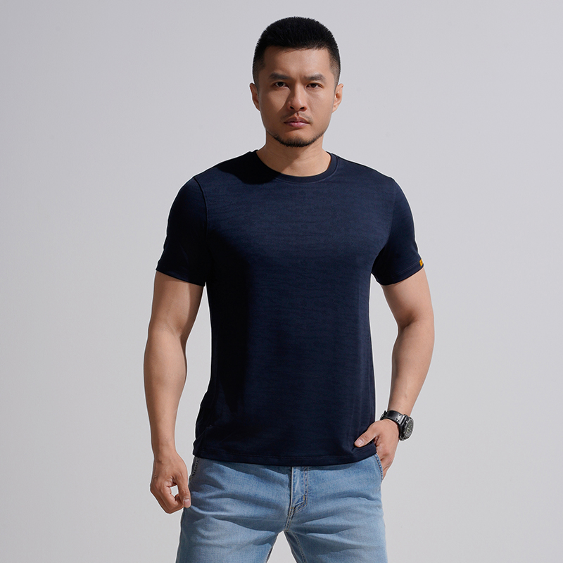 【2件更优惠】二代龙牙秘之匿形COOLMAX提花圆领短袖T恤速干男夏