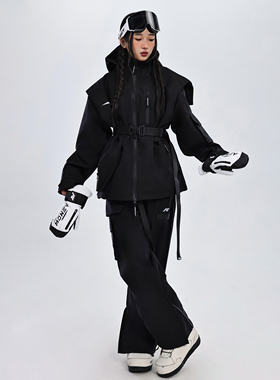 KEEPMONEY月影滑雪服套装户外专业单板防水保暖加绒雪服滑雪衣女