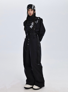 KEEPMONEY小众古风滑雪服男单板加绒防水2024冬季新款滑雪装备女