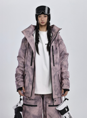 KEEPMONEY【脏脏慕斯】专业单板滑雪服套装男女同款加绒防水保暖