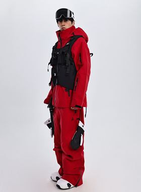 KEEPMONEY25/26款战术机能风滑雪服套装男女单板防水三件套滑雪衣