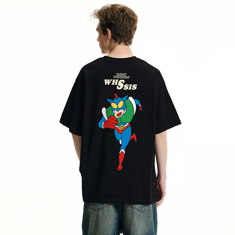 WHSSIS短袖T恤美式复古夏季休闲