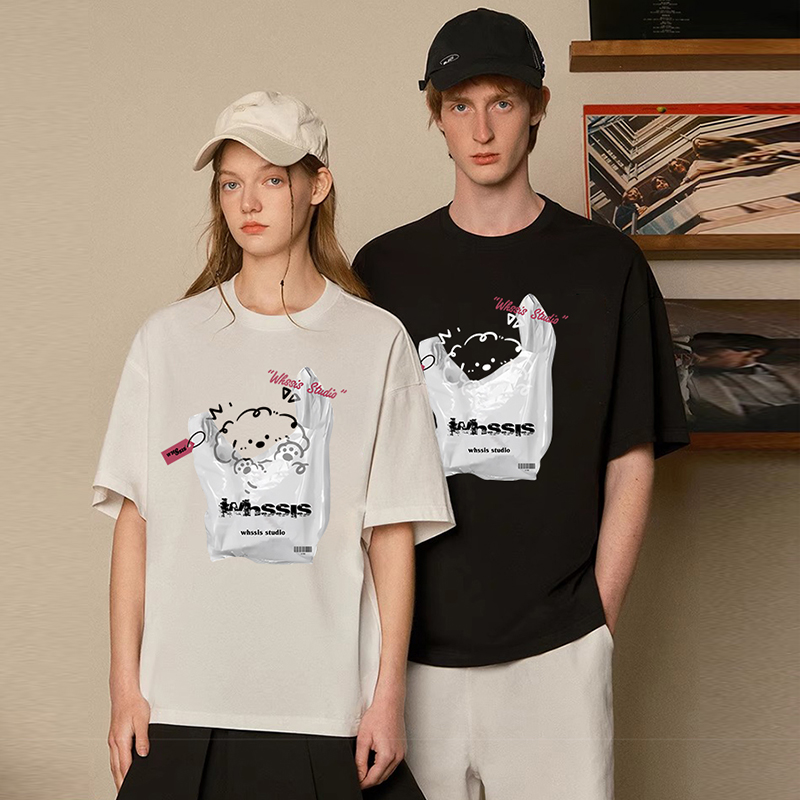 WHSSIS官方联名小狗印花短袖T恤
