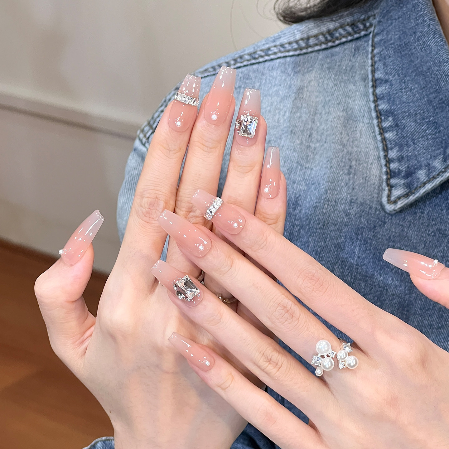 植兔穿戴甲长款高级感纯欲清透冷裸色系渐变美甲轻奢显白新娘甲片,彩妆/香水/美妆工具,穿戴甲/甲片,淘宝优惠券,粉丝福利购,淘宝优惠卷