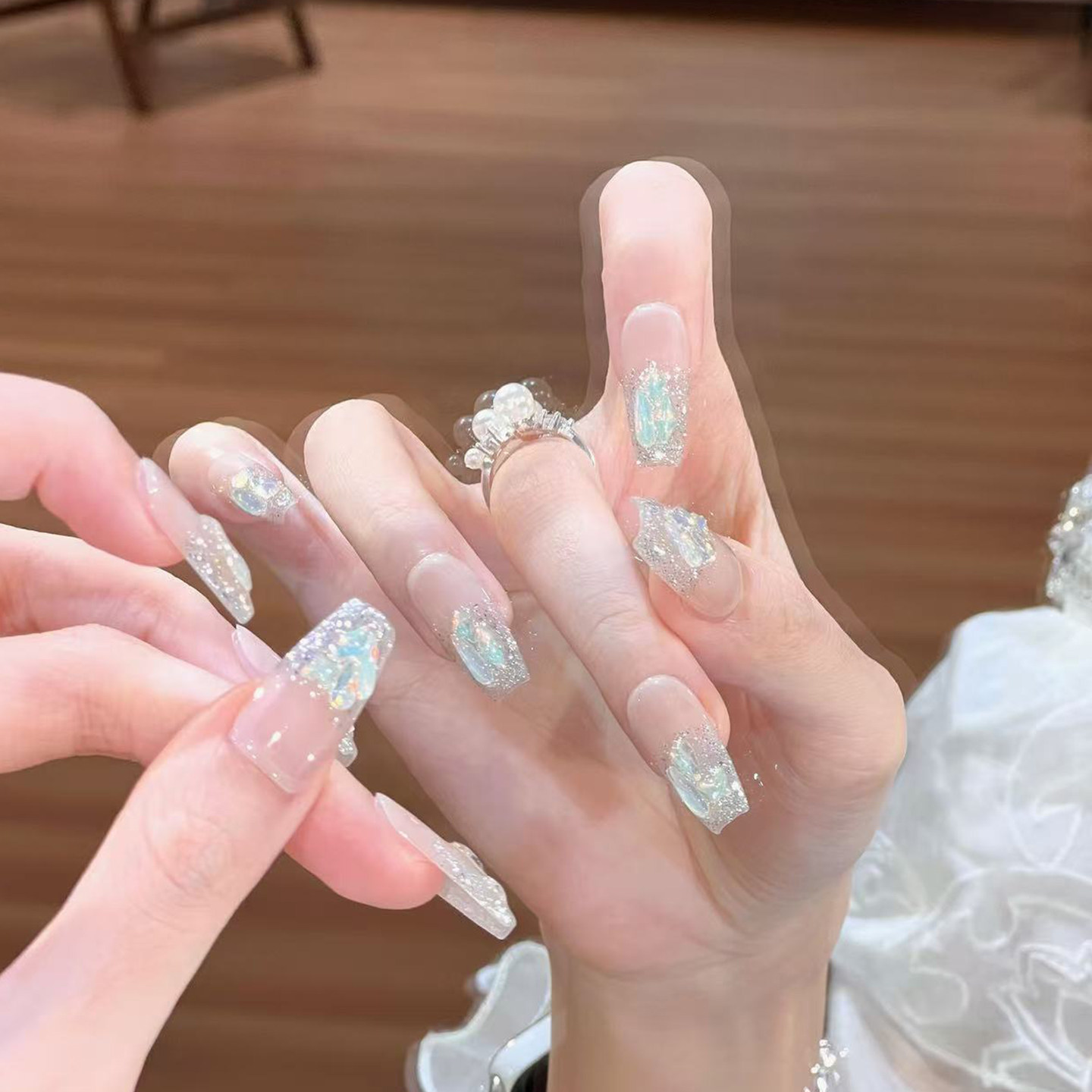 植兔多肉青提穿戴甲冰透感琉璃爆闪香槟显白美甲极光碎钻高级贴片,彩妆/香水/美妆工具,穿戴甲/甲片,淘宝优惠券,粉丝福利购,淘宝优惠卷