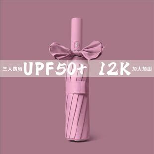 12骨全自动雨伞男大号女晴雨两用遮阳防紫外线印制广告太阳伞