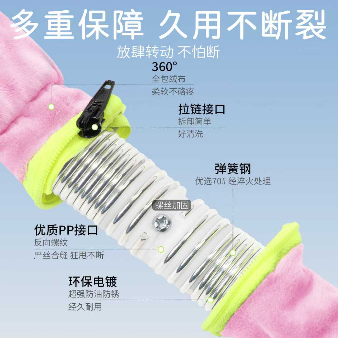 可拆洗静音加重减肥女瘦肚子减小腹软体健身4斤5斤瘦身弹簧呼啦圈