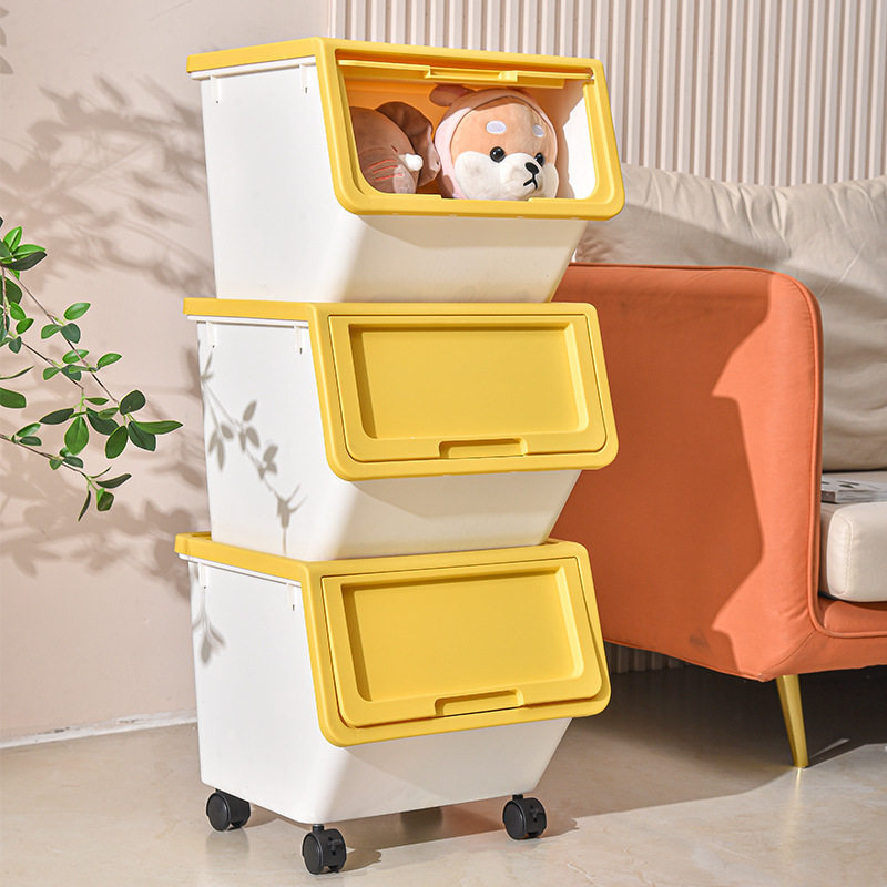 家用儿童零食翻盖整理箱大号加厚杂物收纳盒玩具前开式折叠收纳箱,收纳整理,食物收纳盒,淘宝优惠券,粉丝福利购,淘宝优惠卷