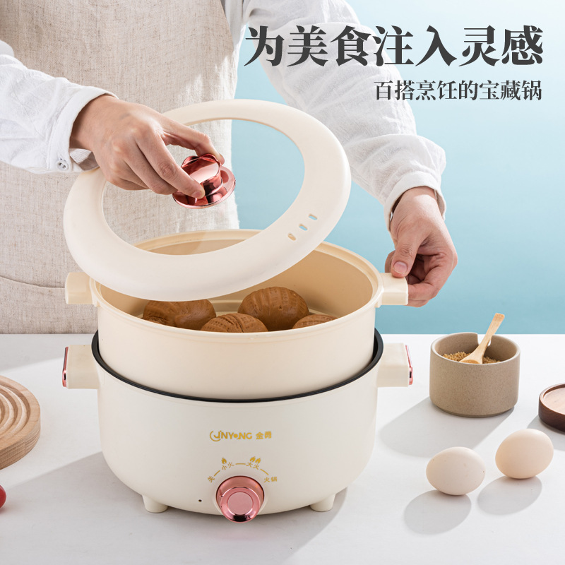电煮锅家用多功能煮饭炒菜锅电热火锅电炒锅学生宿舍小电锅火锅锅