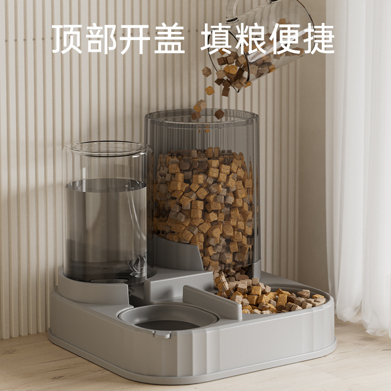 猫咪饮水机猫粮自动喂食器一体喂水器猫喝水流动循环宠物饮水器
