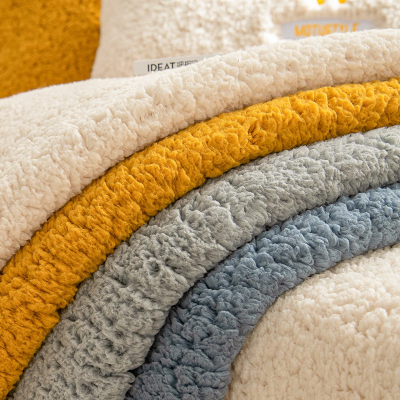 冬季羊羔绒沙发垫加厚毛绒坐垫子防滑皮沙发套罩高档北欧简约冬款