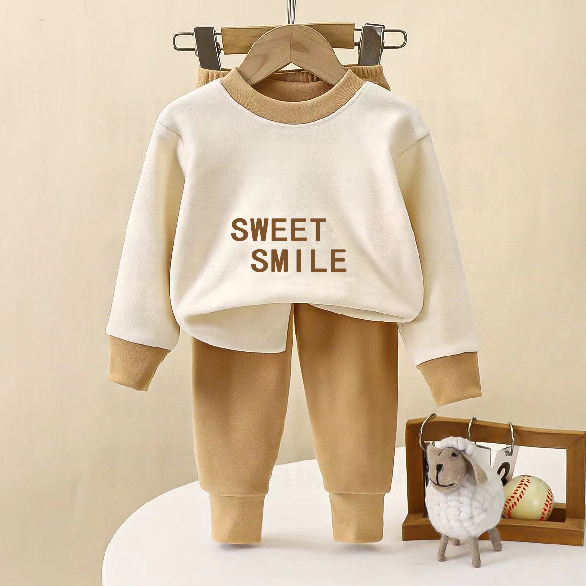 新款儿童家居服可外穿衣服套装秋冬保暖内衣儿童秋裤睡衣男童女童