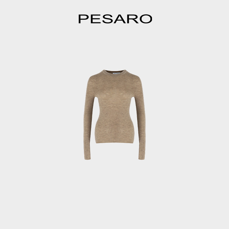 PESARO黄蕙玲圆领针织衫女 修身长袖 基础百搭内搭打底毛衣,女装/女士精品,羊绒衫,淘宝优惠券,粉丝福利购,淘宝优惠卷