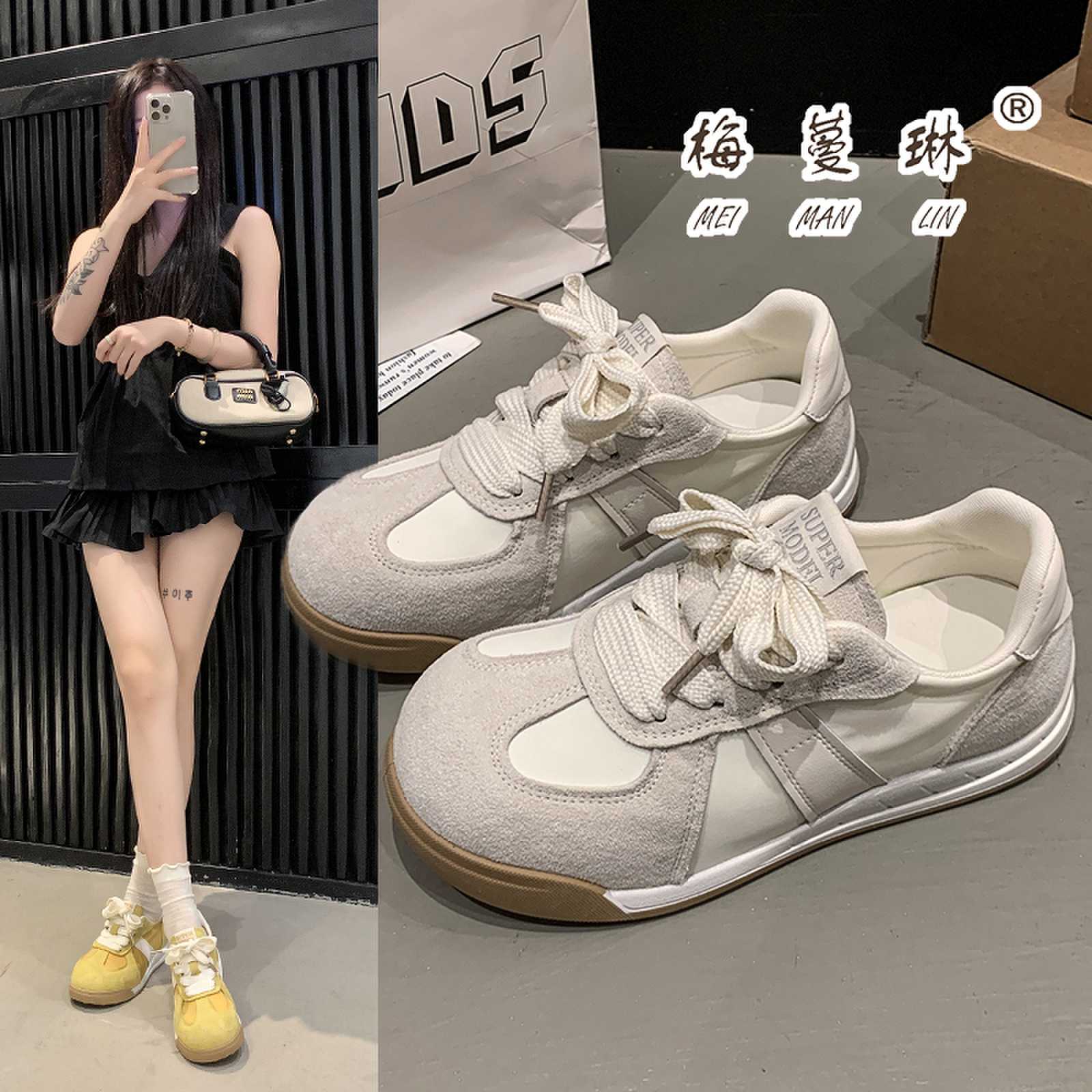 韩版卡皮巴拉厚底大头鞋德训鞋