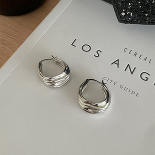 925银环女冷淡风耳扣高级感耳坠小众设计感耳钉耳圈港风气质耳饰