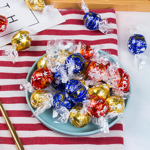 Lindt瑞士莲巧克力软心球黑巧牛奶白Lindor混合散装 高端万圣节糖
