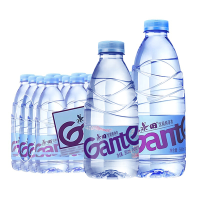 景田饮用纯净水360ml/560ml*24瓶小瓶整件饮用水非矿泉水商务办公