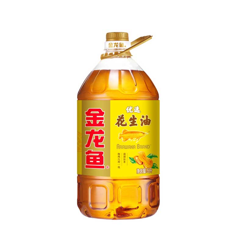 金龙鱼花生油精选优选浓香花生油5L*2瓶装家用食用油