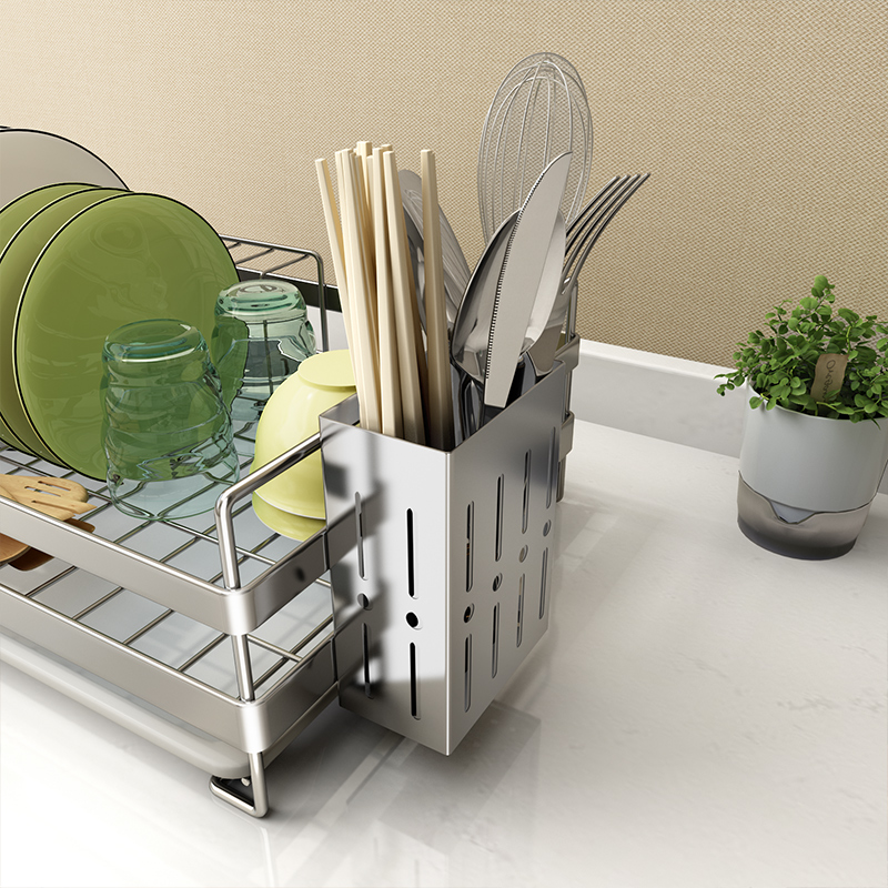 304不锈钢台面沥水碗碟架放碗架子 厨房餐具用品晾放碗盘置物架子