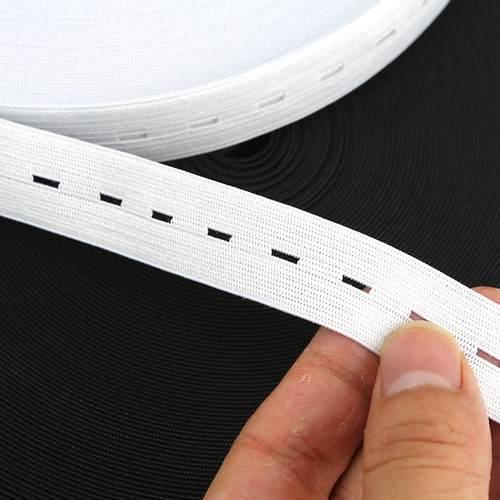 【厂家供应】现货孕妇裤腰松紧、纽扣松紧 调节松紧带 扣眼带