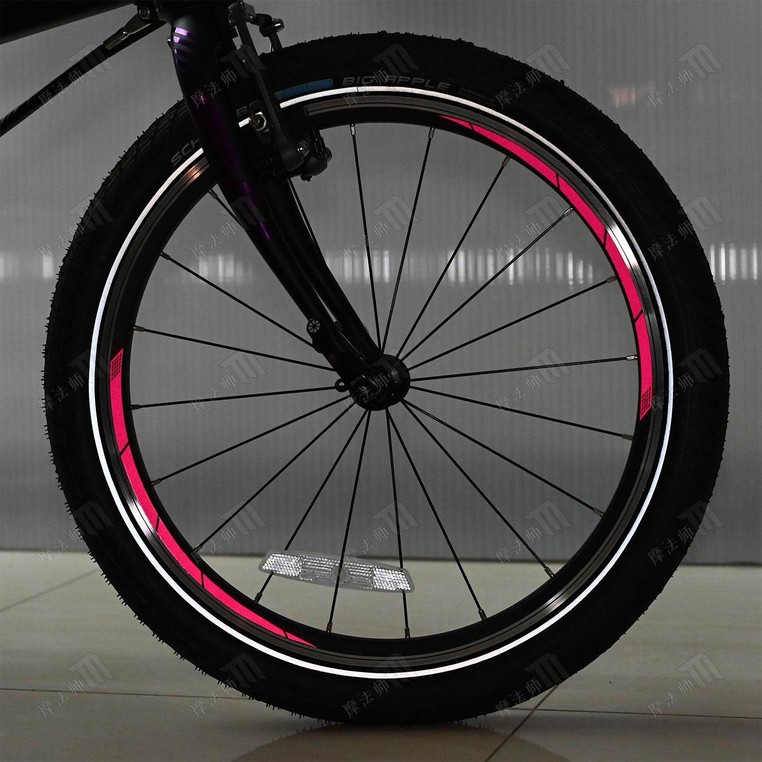 适用于大行P8自行车20寸轮组贴纸大行P8单车轮圈轮框刀圈反光贴