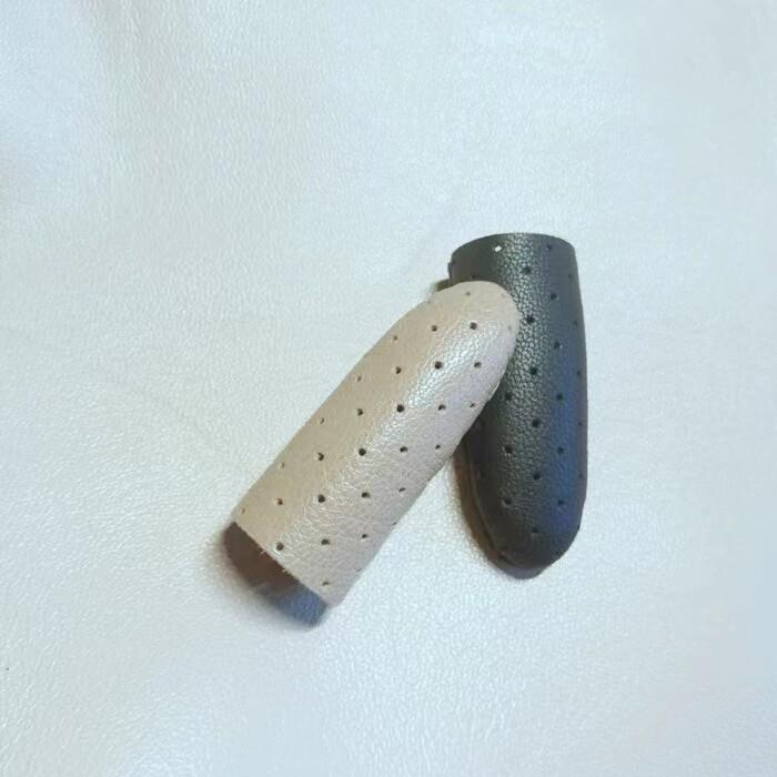 春秋款羊皮透气 断指专用单指指套 护指 受伤手指保护套假手指套