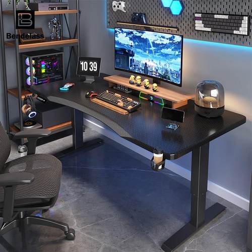 Bendelass电动升降电脑桌电竞桌碳纤维智能升降办公书桌工作台