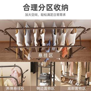 家里挂衣服架子 移动衣架推车宿舍衣架落地滑轮可移动衣架带滑轮