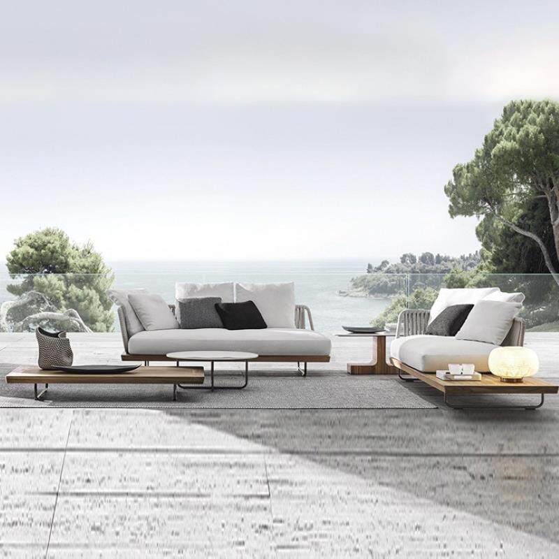 柚木户外沙发庭院防晒防水藤椅藤编休闲阳台实木沙发单人茶几北欧,住宅家具,藤/竹沙发,淘宝优惠券,粉丝福利购,淘宝优惠卷