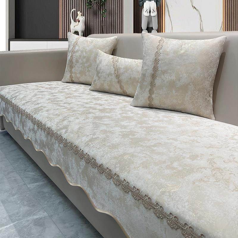 轻奢风新款沙发垫四季通用北欧现代蕾丝高档防滑真皮坐垫套罩定制,居家布艺,沙发垫,淘宝优惠券,粉丝福利购,淘宝优惠卷