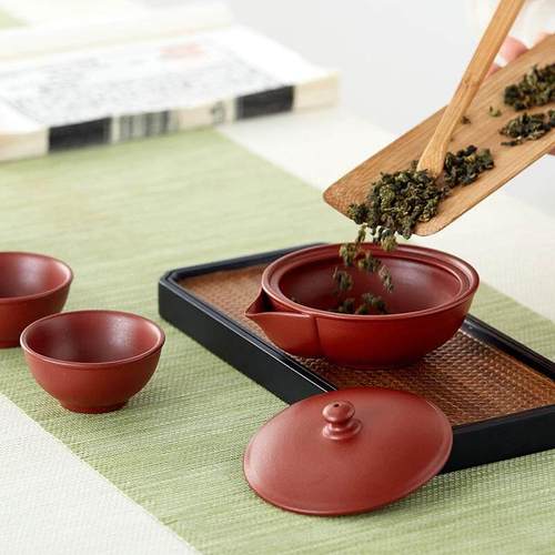 尊壶宜兴紫砂快客杯一壶三杯功夫茶具小套装手抓壶家用泡茶杯盖碗