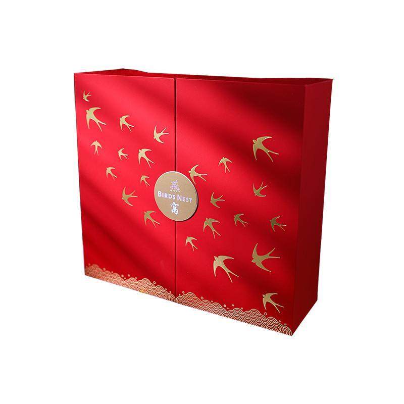 木色记燕窝礼盒包装盒燕窝盒子空盒燕窝包装礼品盒红色特种纸礼盒
