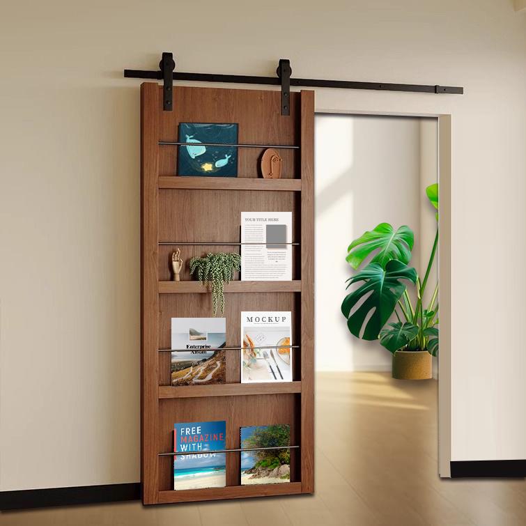 谷仓门书架门定制吊轨门浴室滑动门无下轨鬼门卧室滑动门隐形门