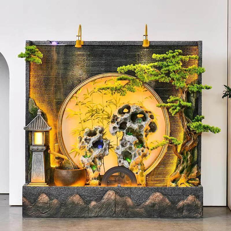 假山流水喷泉鱼池造景客厅玄关屏风隔断办公室会所开业乔迁装饰品,家居饰品,流水摆件,淘宝优惠券,粉丝福利购,淘宝优惠卷