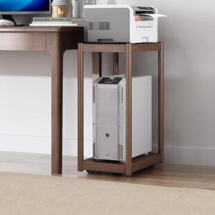 冬木实木电脑主机托架移动底座桌上型电脑箱置物架增高放置印表机