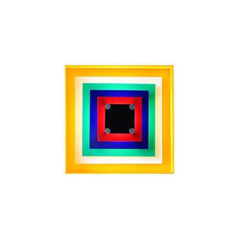 像素壁灯 孟菲斯中古vintage彩色包豪斯极简客厅卧室氛围装饰壁画