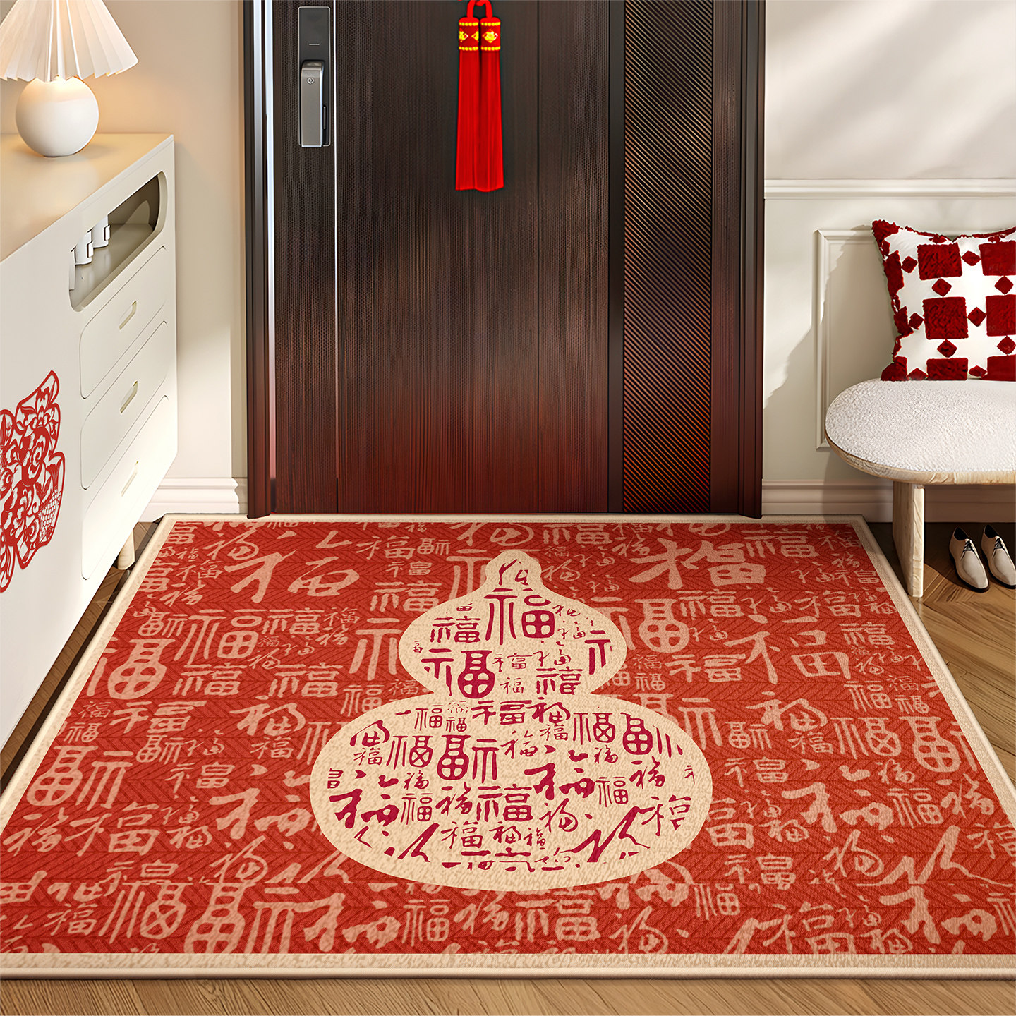 毯宿入户门地垫2024新款红色进门门口门垫玄关家用脚垫耐脏防滑,居家布艺,入户地垫,淘宝优惠券,粉丝福利购,淘宝优惠卷