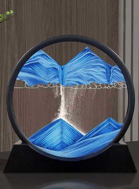 流沙画沙漏摆件客厅电视柜酒柜装饰品创意解压办公室桌面轻奢礼物