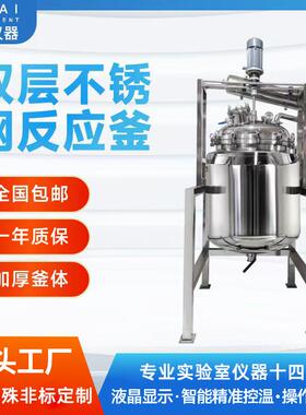 上海不锈钢发酵罐300l-500l高温高压实验室双层不锈钢反应釜