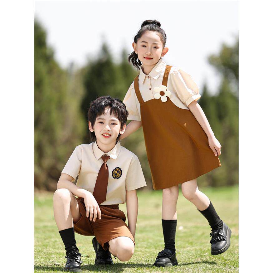 诗歌朗诵合唱服六一儿童节合唱演出服背带裙小学生朗诵表演服装