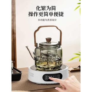 泡茶器提梁壶 电陶炉煮茶壶耐高温玻璃茶具家用烧水煮茶炉2024新款