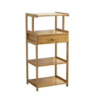 简约实木打印机架子办公桌面文件双层收纳架传真多层置物架电话架