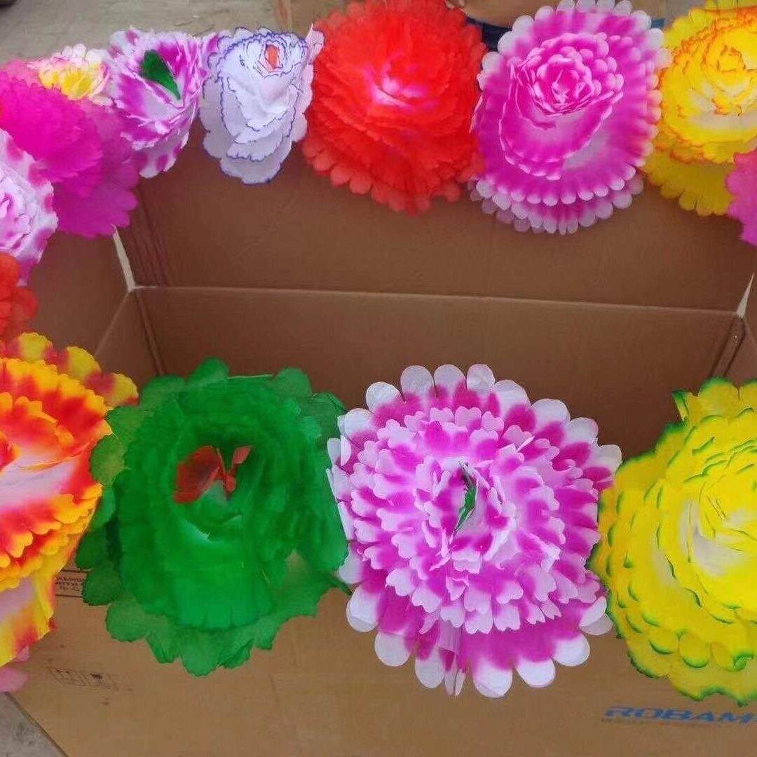 双底纸花花朵纸花花头辅料花朵厂家直销花车头花大白花