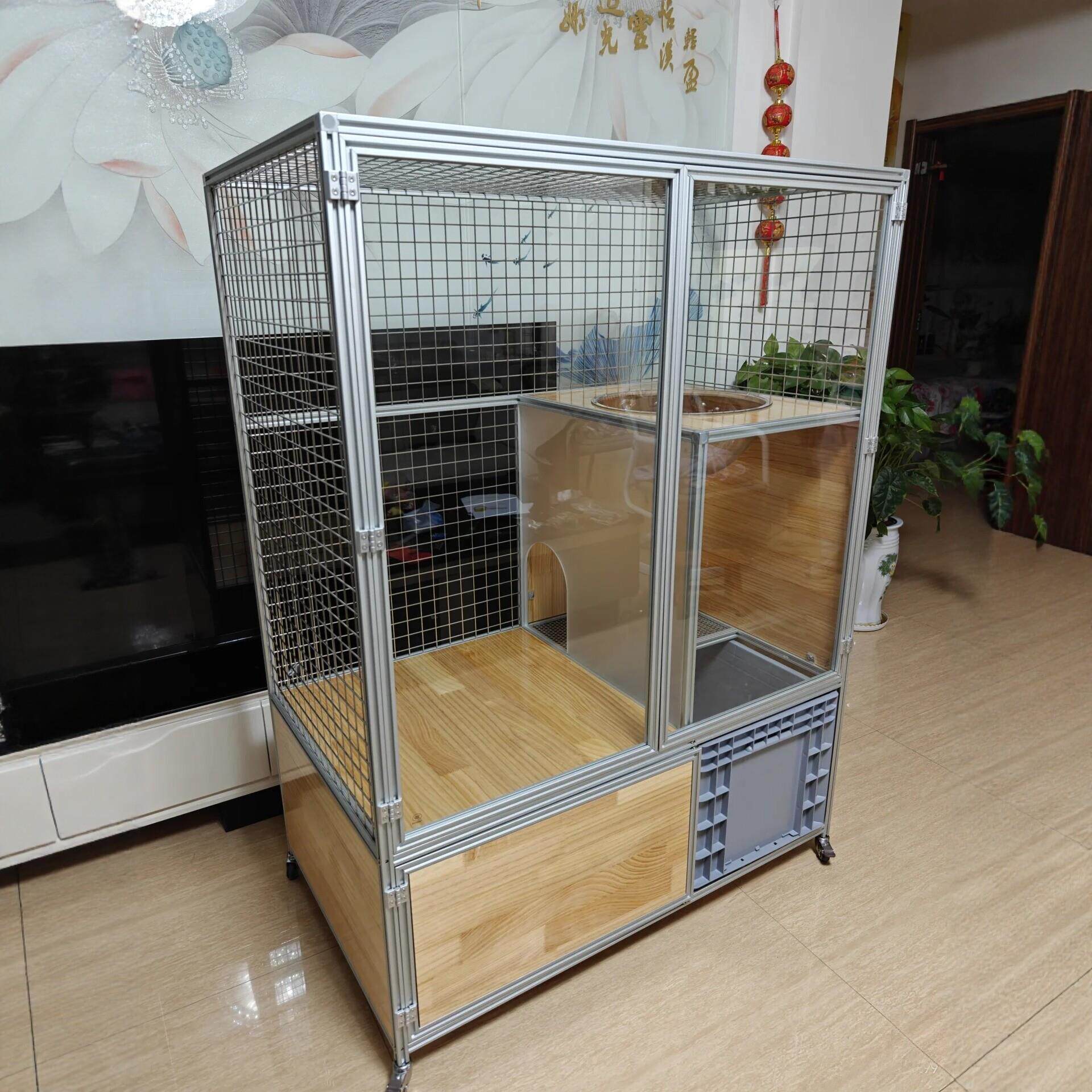 铝挤型材料DIY定制猫笼子猫别墅猫屋猫舍猫舍猫笼鸟笼架子鱼缸架