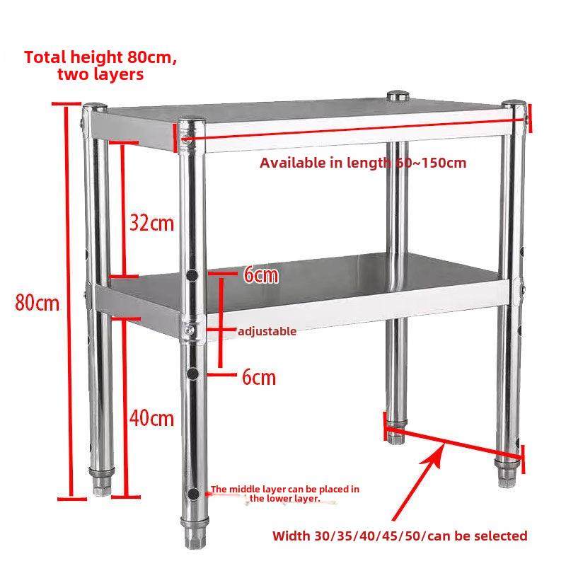 厨房不锈钢置物架落地层架多功能二层货架厨具收纳微波炉烤箱架子,厨房/烹饪用具,厨房置物架/置物柜/角架,淘宝优惠券,粉丝福利购,淘宝优惠卷