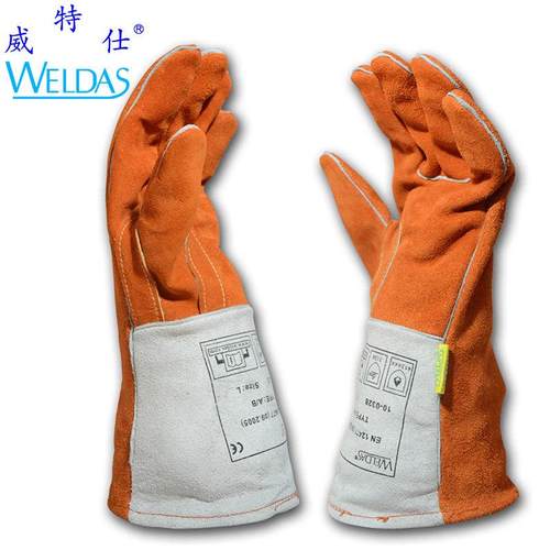 威特仕电焊手套防烫焊工焊接烧焊牛皮劳保耐磨防火隔热耐高温防咬