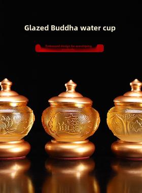 釉佛供杯、户关公、财神、引财宝供杯、观音佛供杯、浮雕莲花圣水